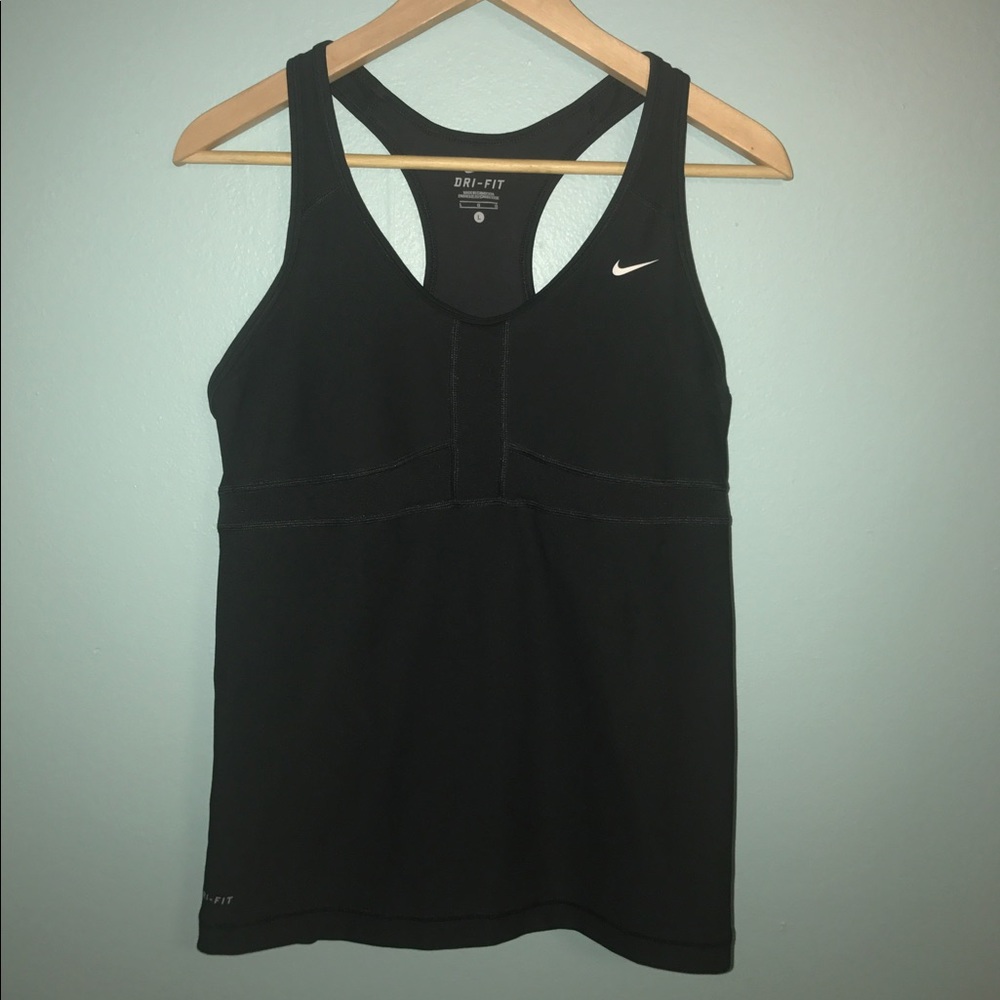 Nike Dri-fit black sports tank with built in bra